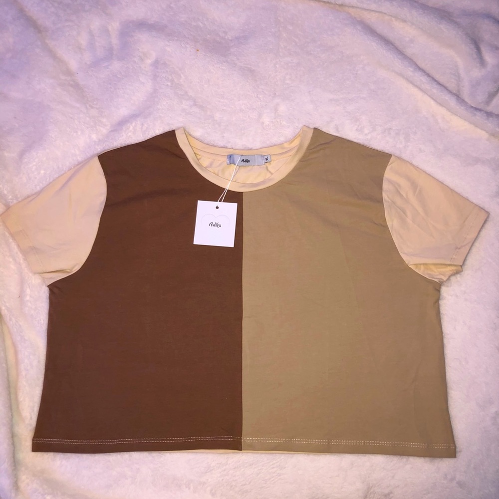 ADIKA-cropped multi-colored t-shirt